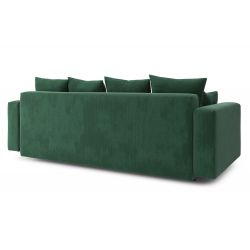Canapé droit KRISTIconvertiblevelours cotêlé vert 