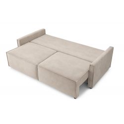 Canapé droit MAGGYconvertibletissu beige 3 places 