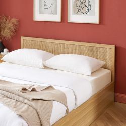 Lit à tiroirs AMANA cannage rotin 160x200 sommier inclus