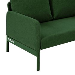 Canapé droit PANTONE fixe tissu vert 2 places